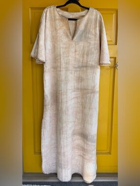 Unisex Hippie Hand Made Floor Length Casual Bell Sleeve Cotton Kaftan